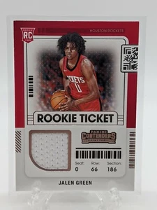 Jalen Green 2021-22 Panini Contenders Patch Rookie RC Ticket Houston Rockets - Bild 1 von 2