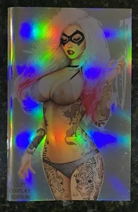 Persuasion #1 Nathan SZERDY Black Cat NAUGHTY Grey Sheer Chrome Foil Virgin NM - Picture 1 of 2