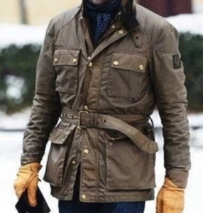 Belstaff Roadmaster Waxed Cotton Belt Motorcycle Jacket Size IT48 - Picture 1 of 6