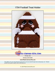 Football Treat Holder-Plastic Canvas Pattern or Kit - Bild 1 von 1