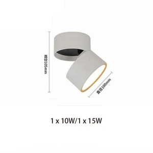 Rotating Led Downlights Modern Folding Ceiling Spotlight Black White Indoor Lamp - Picture 1 of 20
