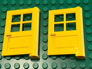 2 x Lego Gelbe Tür Bahnhof yellow door 3861 / Bahnhofshaus 588 381 6372 - Bild 1 von 1