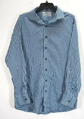 Camisa Murano masculina slim fit manga longa xadrez algodão casual botão para cima 16.5 34 - Imagem 1 de 4