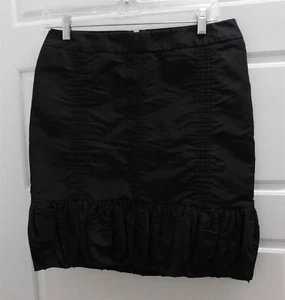 Prada Black Silk Blend Ruched Straight Mini Skirt EUR 38 - Picture 1 of 4