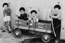 Children With Bradley 4 In 1 Truck Wagon 4" - 6" B&W Photo Reprint