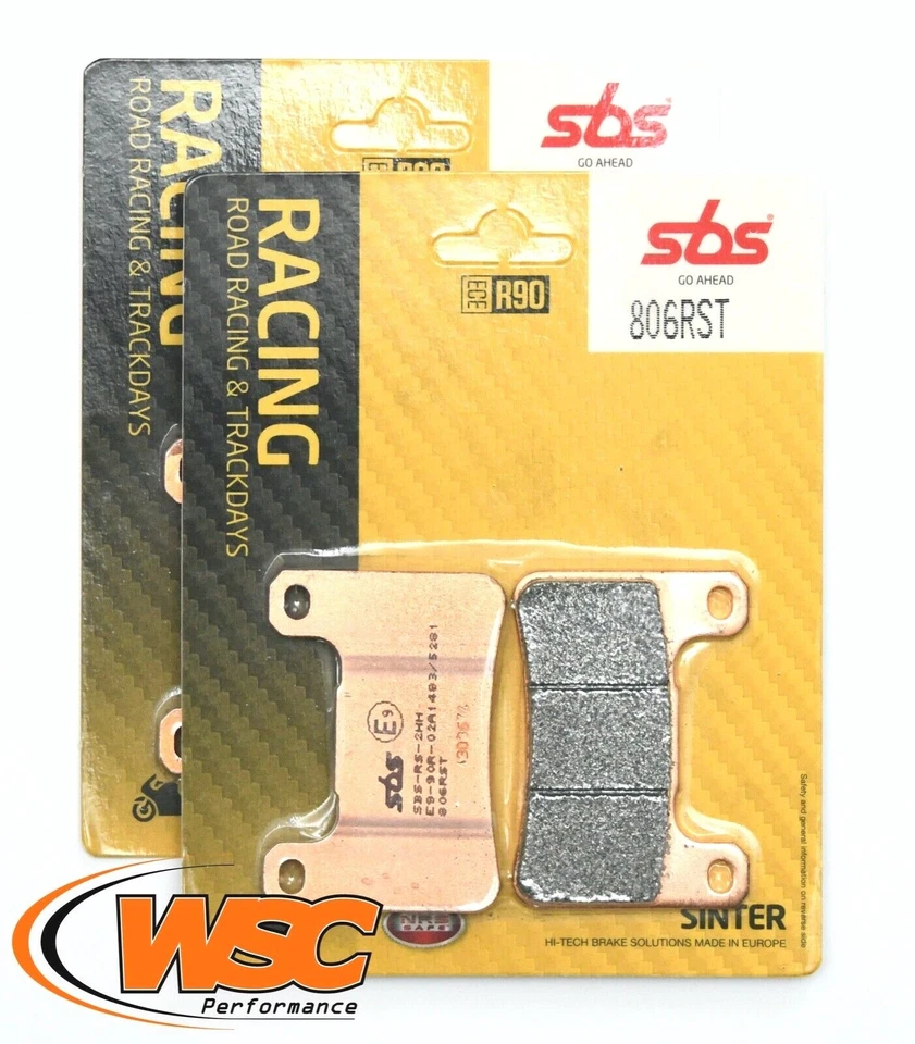 Pastilhas de freio sinterizadas de corrida SBS 806RST *2 pares* Kawasaki ZX10R 08-15 Suzuki GSXR - Imagem 1 de 1