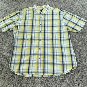 Wolverine Shirt Adult Extra Large Yellow Plaid Button Up Outdoors Casual Mens - Picture 1 of 7