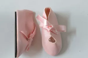 Shoes Long 87 Large 34 PU Leather Pink for Antique Dolls - Picture 1 of 1