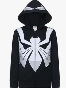 Marvel Venom Boys Zip Up Hooded Sweatshirt for Youth Kids 10/12 - Picture 1 of 6