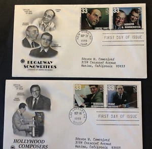 collection First Day Covers 33 Cents Songwriters Composers 6 Cover F-126 - Picture 1 of 3