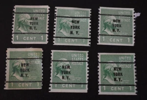 5 - 1939 US Scott #839 - 1 Cent New York, NY Precancels - Used/NG/LH/F-VF. b - Picture 1 of 2