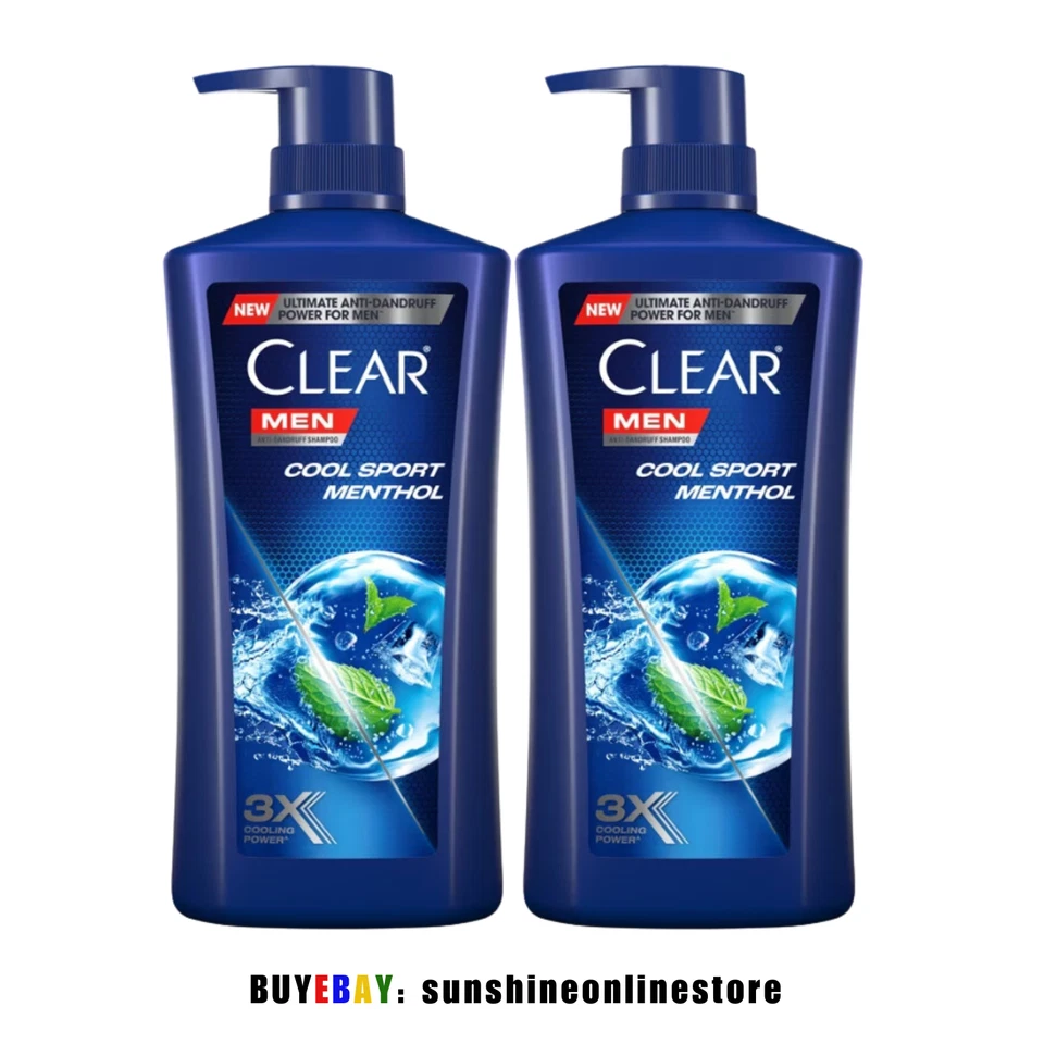 2X Clear Men Shampoo Anti-Dandruff 650ML Cool Sport Menthol-EXPRESS SHIP - Image 1 of 4