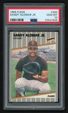 1989 FLEER SANDY ALOMAR JR. #300 SAN DIEGO PADRES ROOKIE RC PSA 10 GEM MINT
