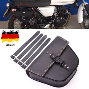 Dreieckige Motorrad-Satteltasche aus Kunstleder für Cafe Racer ATV-Fahrräder - Bild 1 von 8