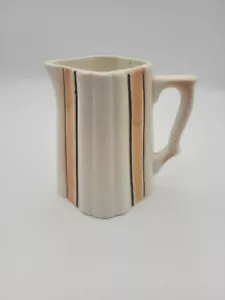 Brocca creatrice ceramica ceco slovacca vintage 34 arancione nero bianco - Foto 1 di 13