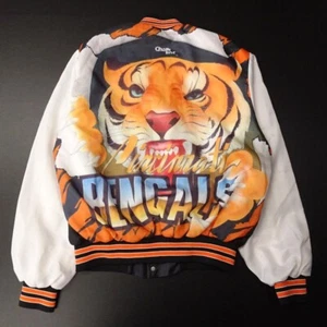 Vintage 90s Cincinnati Bengals NFL Chalk Line Fanimation Jacket Size L - Bild 1 von 15