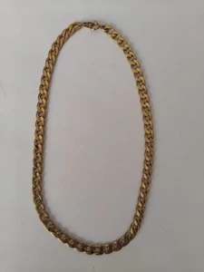Vintage Women Chain Choker Necklace Gold Tone - Picture 1 of 4