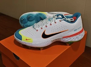 Nike Alpha Huarache Elite 3 Low Baseball Cleats White Volt Size 8.5 - CV3552-107 - Picture 1 of 3