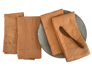 Servilletas de lino - Servilletas de tela de lino puro lavadas a la piedra - Tamaño 20 pulgadas x 20 pulgadas... - Imagen 1 de 9