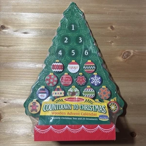 Melissa & Doug Countdown to Christmas Wooden Magnetic Advent Calendar Tree New - Picture 1 of 2