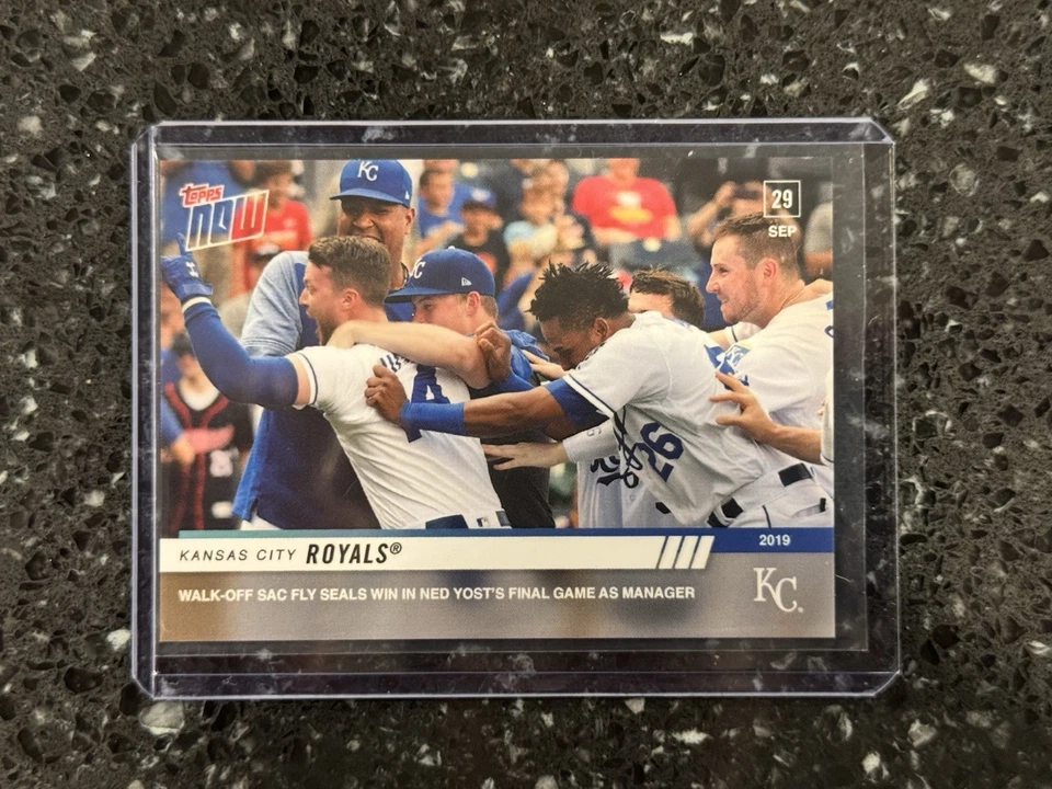 2019 Topps Now Kansas City Royals Card #920 PR 363 Ned Yost Final Game Walk Off - Image 1 of 2