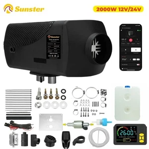 12V 24V Air Diesel Heater 2KW LCD Night Parking Car Truck Camper Van Motorhome - Picture 1 of 7