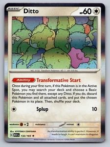 Pokémon 2023 Ditto 132/165 Scarlet & Violet 151 MEW Holo English | NM - Picture 1 of 2