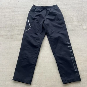 Bauer Pants Mens M Black Team Hockey Windbreaker Pull On Drawstring - Picture 1 of 5