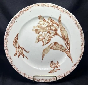 Antico raro piatto insalata tulipani 9” Luneville France K G Faience Tulipani c1875 - Foto 1 di 21