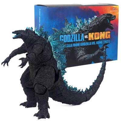 SHM GODZILLA VS. KONG 2021 Nuclear Godzilla Blue Action Figure PVC Model Doll - Image 1 of 4