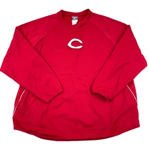Cincinnati Reds Sweatshirt Men XXL 2XL Majestic Therma Base Pullover Performance - Picture 1 of 10