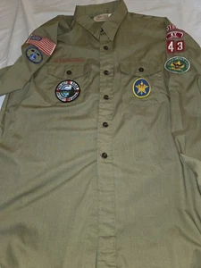 Vintage Official Boy Scouts of America BSA Herren Erwachsene Hemd Größe Large Kentucky  - Bild 1 von 4