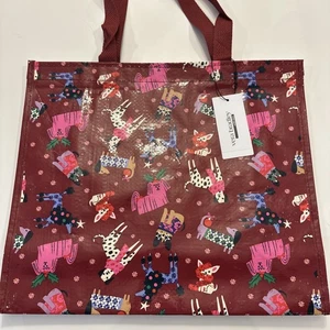 Neu mit Etikett Vera Bradley Geschenktasche Holiday Hounds NEU wiederverwendbare Tasche Markt rote Hunde - Bild 1 von 9