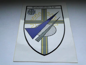 Aufkleber  Bundeswehr  WaSysKdo Lw  ca 8x10  cm - Picture 1 of 1
