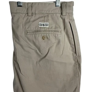 Pantalones Polo Ralph Lauren Hammond Plisados Caqui Algodón Informales Para Hombre 35x28" - Imagen 1 de 9