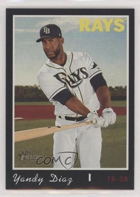 2019 Topps Heritage High Number Black Border /50 Yandy Diaz #636 - Image 1 of 2