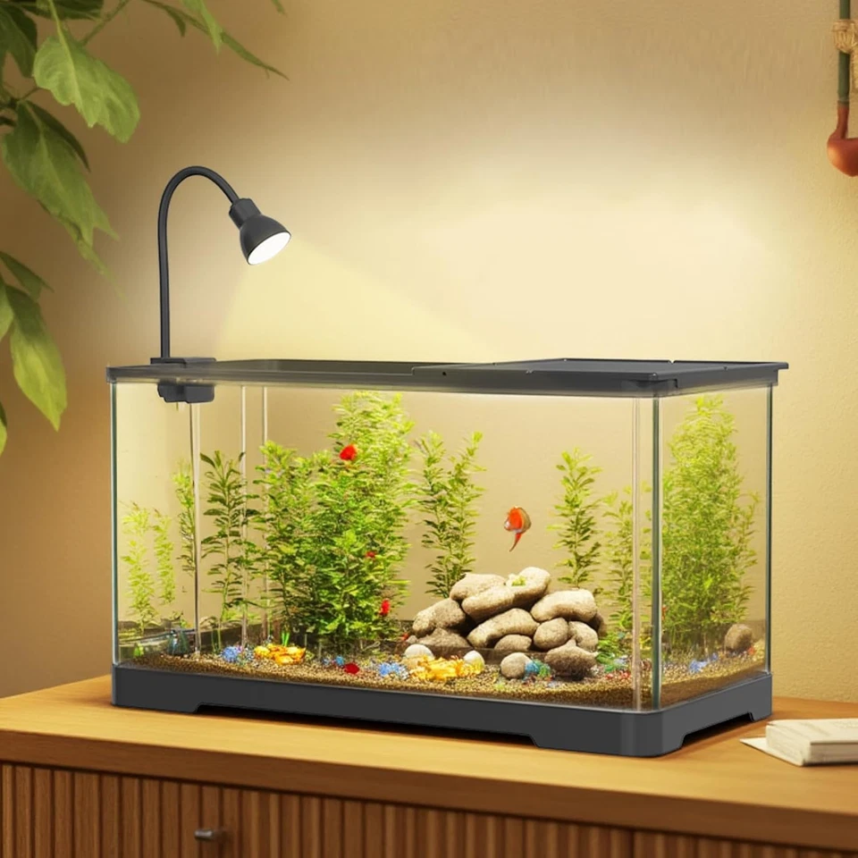 Set Completo per Acquario Con Illuminazione a LED, Serbatoio per Pesci Con Pompa - Immagine 1 di 4