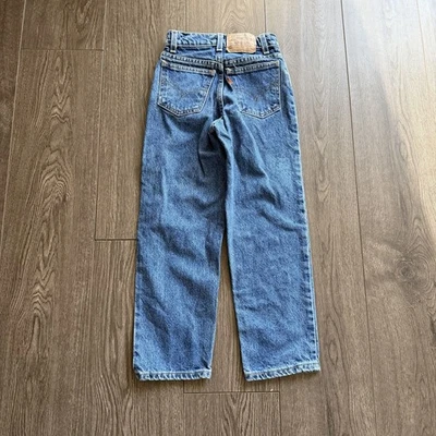 Jeans vintage LEVI'S 550 juveniles 8 calce ajustado azul denim naranja lengüeta Foto 1 de 4