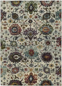 3x5 Sphinx Gray Buds Bulbs Vines Floral Area Rug 7129A - Aprx 3' 3" x 5' 2" - Picture 1 of 1