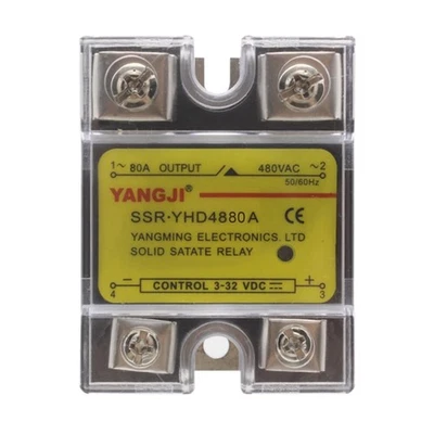 Solid State Relay SSR 80A DC3-32V Control AC24-480V DC Control AC YHD4880A - Image 1 of 4