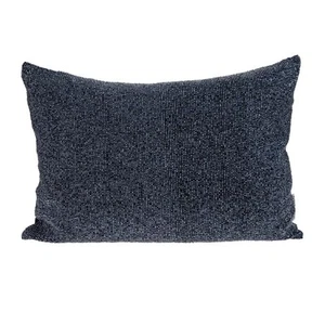 Shimmering Metallic Blue Beaded Luxury Throw Pillow - Picture 1 of 7