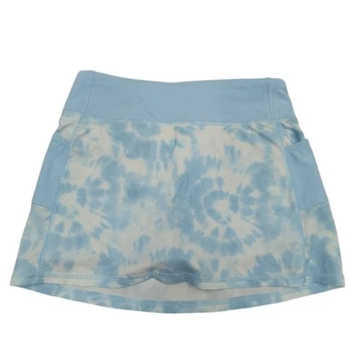 Athleta Niña Skort Grande 12 Azul y Blanco Tie Dye Skort Golf Golfista Tenis Foto 1 de 4