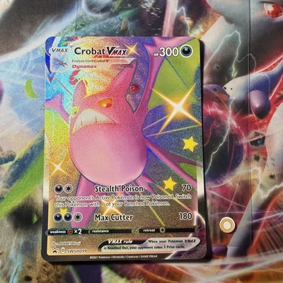 Pokemon TCG Jumbo Crobat VMAX SWSH099 Oversized Black Star Promo Card 2021 NM - Image 1 of 2