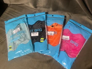 Mesh Water Bottle Holder - Portable Net Bag w/ Clip, Assorted Colors - Picture 1 of 2