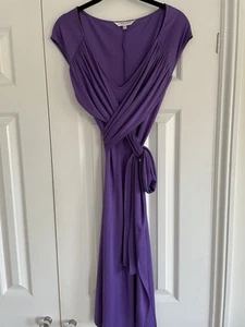 L.K. BENNETT DRESS - SIZE 12 - 100% SILK - PURPLE - EXCELLENT CONDITION - Picture 1 of 9