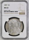 1897 Morgan Silver Dollar $1 NGC MS63 8148171-005