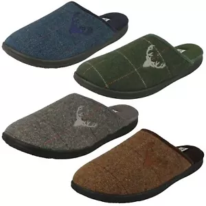 Herren Padders Hirsch detaillierte Pantolette Hausschuhe Hirsch - Bild 1 von 37