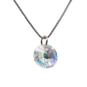 Women's Fire & Ice Pendant Necklace Swarovski Crystal - Picture 1 of 3