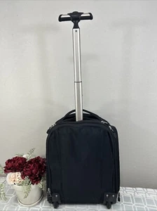 eBags Padded Wheeled Suitcase Backpack Travel Bag with Trolley | Black And Blue - Picture 1 of 16