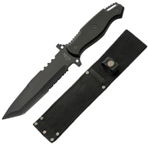 Rite Edge Ranger Fixed Knife 7" Partially Serrated 3Cr13 Steel Blade ABS Handle - Picture 1 of 5